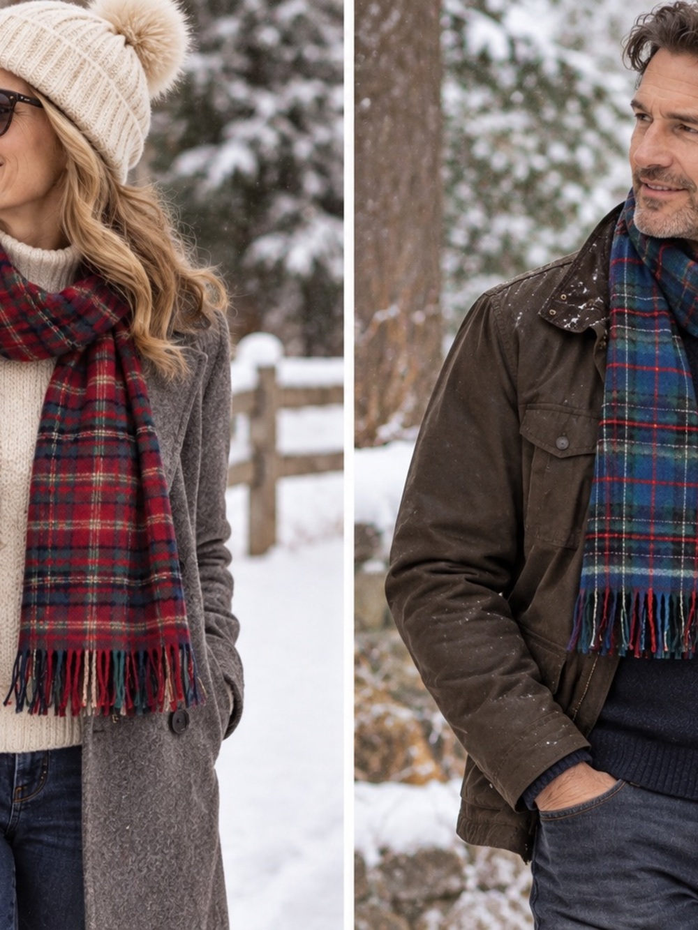 Pendleton wool scarves.   Lot of 2. Tartan